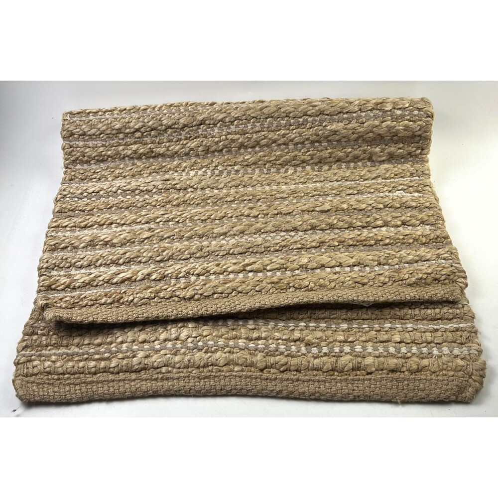 Accent Rug Bree Cloudburst 21"x34" Made of 90% Jute/10% Cotton